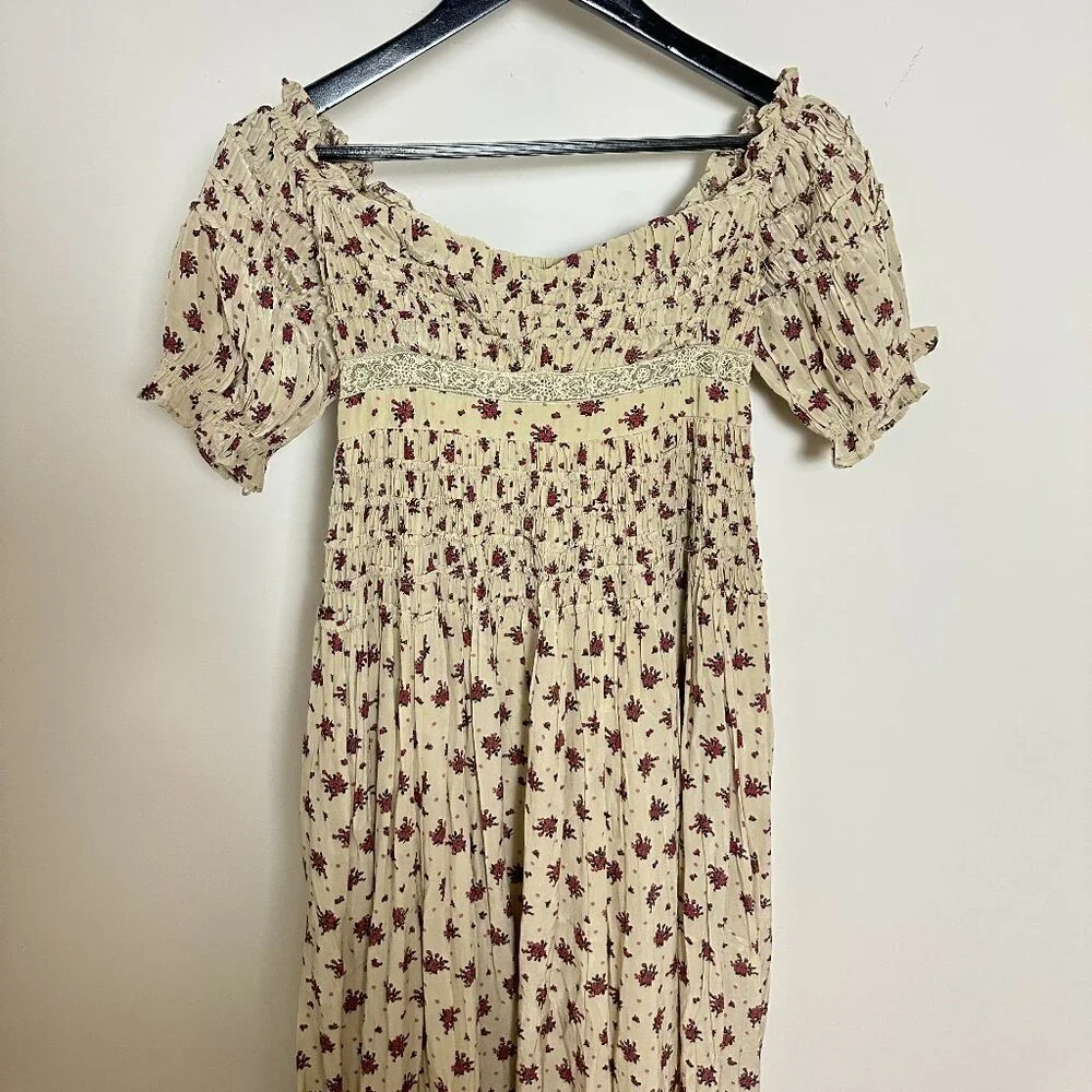 FREE PEOPLE Bali-Juniper Dress in Ivory Size US 0 - Picture 4 of 10